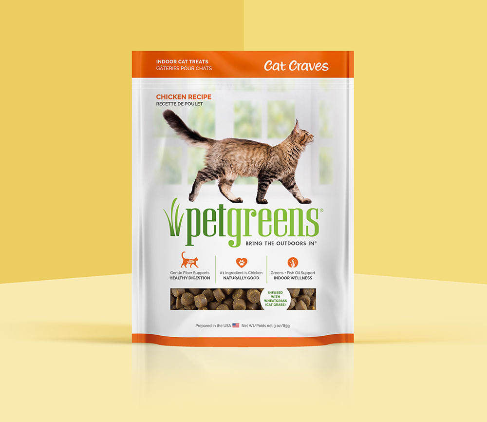 Pet Greens craves chicken flavor cat treats